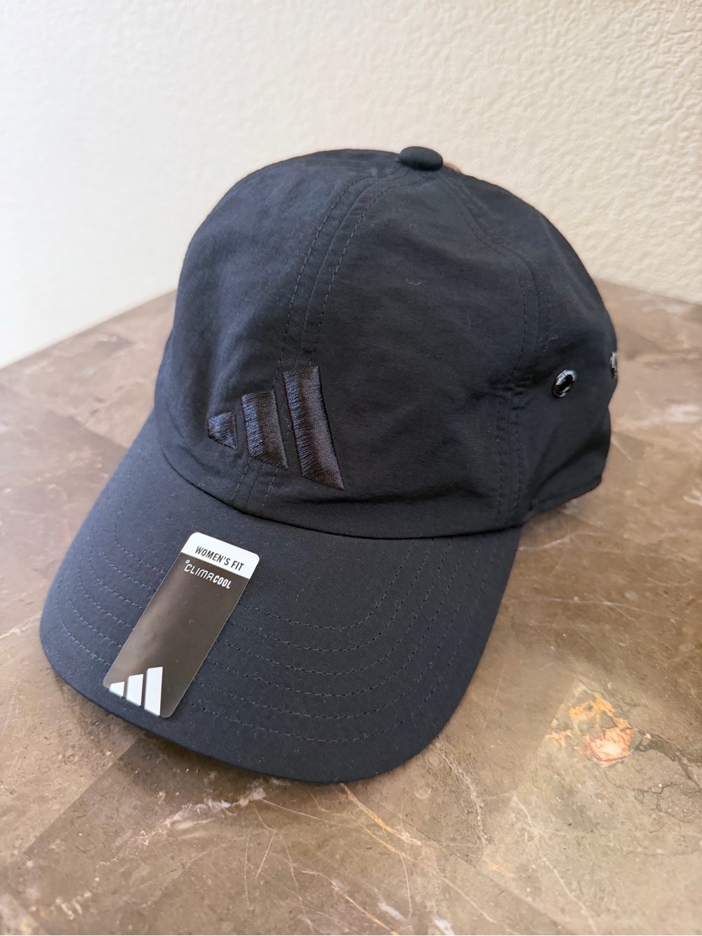 Women’s adidas Black Six-Panel Sport Cap with Subtle Logo